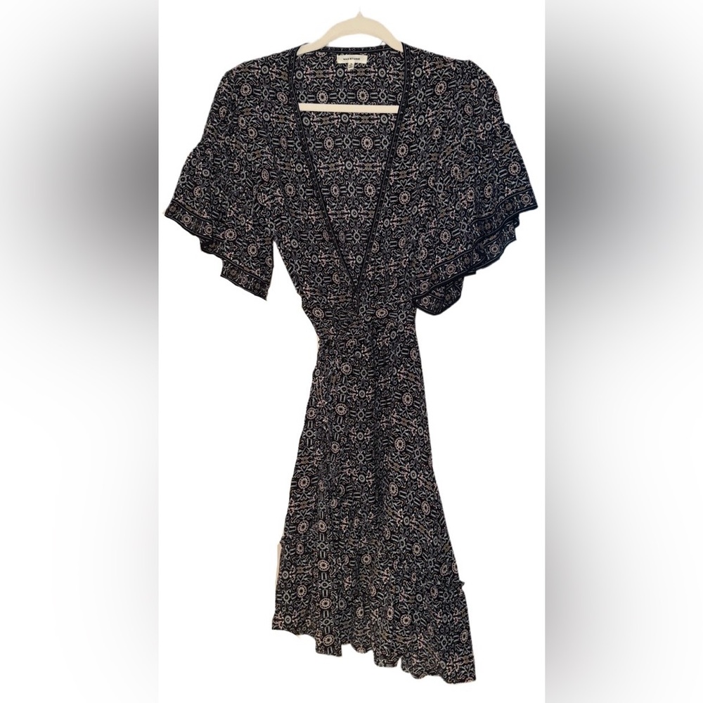 Max Studio Floral Patterned Wrap Dress